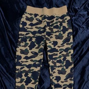 BAPE YELLOW CAMO SWEATPANTS JOGGERS A BATHING APE